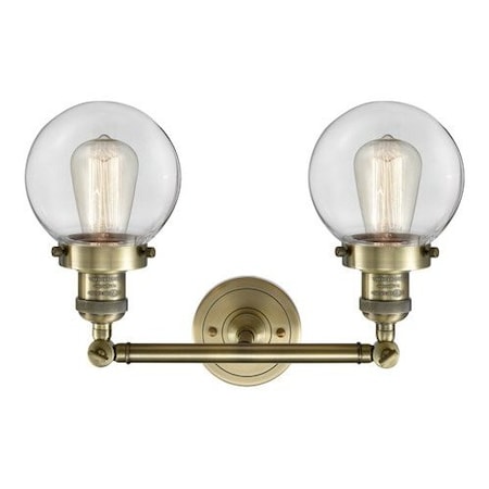 2 Light Vintage Dimmable Led Bathroom Fixture